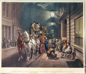 Royal Mails med start från postkontoret, Lombard Street