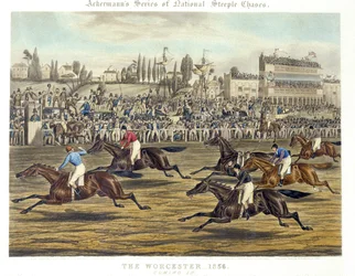The Worcester: Coming In, graverad av Charles Hunt (färg litho)