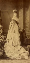 Elisabeth Fiodorovna de Russie (Elisabeth de Hesse Darmstadt) - Porträtt av storhertiginnan Elizaveta Fyodorovna (1864-1918), prinsessan Elizabeth av Hessen och vid Rhen, av Bergamasco, Charles (Karl) (1830-1896). Silvergelatinfotografering