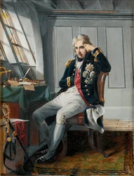 Viscount Horatio Nelson (1758-1805), före slaget vid Trafalgar, 21 oktober 1805, ca 1854 (olja på duk)