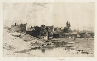 Gamla hus nära Brygge, 1884-1888.