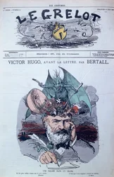 "Brain Salad", karikatyr av Victor Hugo (1802-85) från omslaget till "Le Grelot", juni 1871.