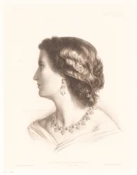 Porträtt av en italiensk kvinna Antonia. (titel på objekt) Porträtt av italienska kvinnor (serietitel)