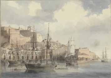 Utsikt på Malta, ca. 1849