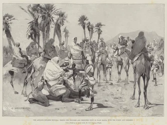 Framstegen mot Dongola, tar de sårade och fångarna ner till Wady Halfa, med kvinnorna och barnen