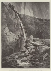 The Falls of Dargle, i Grounds of Powerscourt House, besökt av hertigen och hertiginnan av York