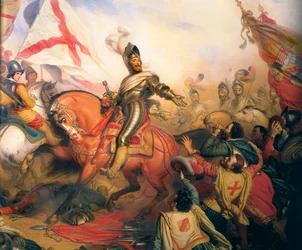 "Kung Henrik IV vid slaget vid Ivry", målning av baron Charles von Steuben