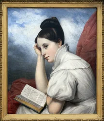La Reader, Oljemålning på duk av Charles von Steuben (1788-1856), Fotografi, KIM Youngtae, Nantes, Nantes Museum of Fine Arts.