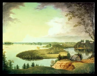 Delaware River, nära Bordentown, New Jersey