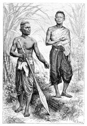 Siamesiska ungdomar, 1895.