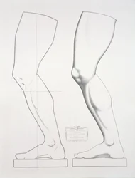 Leg of Germanicus, tallrik 25 från Cours du Dessin Volym I: Modeles dapres la bosse, c.1868 (lito på grått papper)