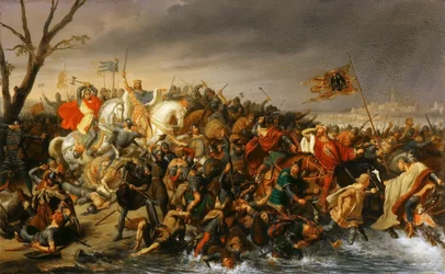 Lothair av Frankrike besegrar kejsar Otto II på stranden av Aisne, oktober 978