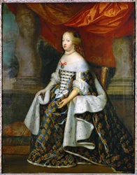 Marie Therese av Österrike, drottning av Frankrike, hustru till Ludvig XIV ... (målning på duk)