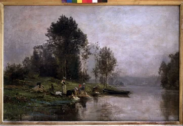 Dimmig morgon på Oise. n.d (olja på duk)