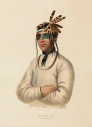 CAA-TOU-SEE. AN OJIBWAY., från Historien om Nordamerikas indianstammar