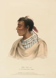 ME-TE-A, A POTTAWATOMIE CHIEF, från Historia om indianstammarna i Nordamerika