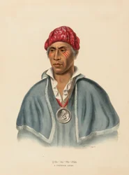 QUA-TA-WA-PLA. EN SHAWANOE CHIEF från Historien om Nordamerikas indianstammar