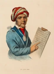 SE-QUO-YAH, från Historien om Nordamerikas indianstammar