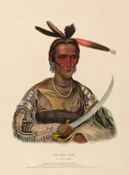TO-KA-CON. A SIOUX CHIEF., från Historia om indianstammarna i Nordamerika