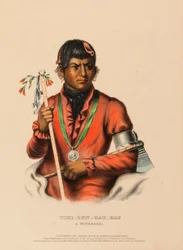 TSHI-ZUN-HAU-KAU. A WINNEBAGO., från Historia om indianstammarna i Nordamerika