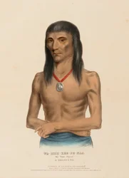WA-BISH-KEE-PE-NAS. Den vita duvan. EN CHIPPEWA, från Historien om Nordamerikas indianstammar