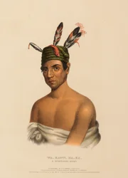 WA-KAWN-HA-KA, EN WINNEBAGO-HÖVding, från Historia om Nordamerikas indianstammar