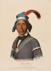 YAHA-HAJO. A SEMINOLE CHIEF., från Historia om indianstammarna i Nordamerika