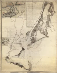 En plan över New York Island, och en del av Long Island, med det omgivande landet - så långt som Dobbs