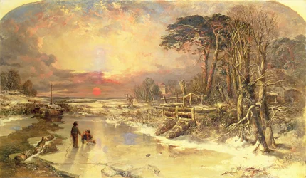 Vinterscen på Themsen, 1846