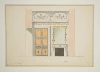 Design av kabinettsbiblioteket, tidigt 1780-tal