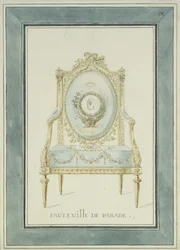 Trondesign för Katarinapalatset i Tsarskoye Selo, 1780-talet
