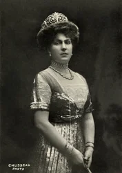 Porträtt av Victoria Eugenie Julia Drottning av Spanien ( 1887