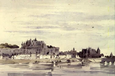 Utsikt över Amboise, Frankrike