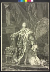 Frankrikes kung Ludvig XV (etsning)