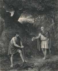 Timon och Flavius Timon av Aten, c1870