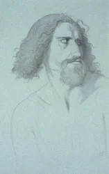 Head of a Man (kol på papper)