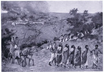 Egyptiskt läger på Oljeberget, ca 1920 (litho)
