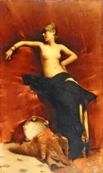 Orientalisk dansare vilar