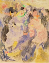 Teckning för Zolas Nana, 1915-16