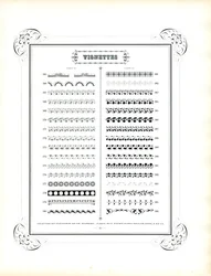 Samling av blommiga och geometriska ornamentband (tryck)