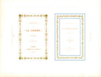 Dekorativa boktitelramar för fransk litteratur (tryck)