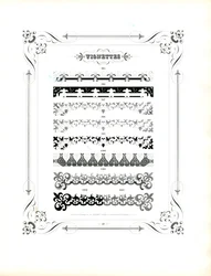 Ornamentala bårder och dekorativa regler (tryck)