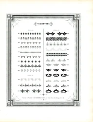 Ornamentala dekorativa bårder och element (tryck)