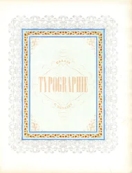 Ornamental titelsidesdesign för typografisk publikation (tryck)