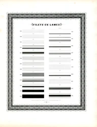 Typografiska linjeelement - Filets en Lames, andra serien (tryck)