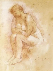 Sittande naken; Nue Assise