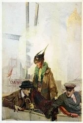 The Home-Coming of Bibbs, från The Turmoil, pub. 1915 (lito i färg)