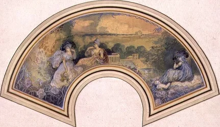 Design för fläkt, ca 1893-98