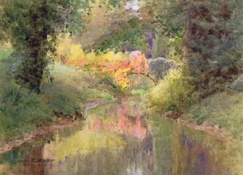 Höst i trädgården vid Hoghton Tower, Lancashire