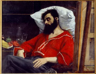 Han återhämtar sig eller skadade honom. Målning av Emile Auguste Carolus Duran (Carolus-Duran